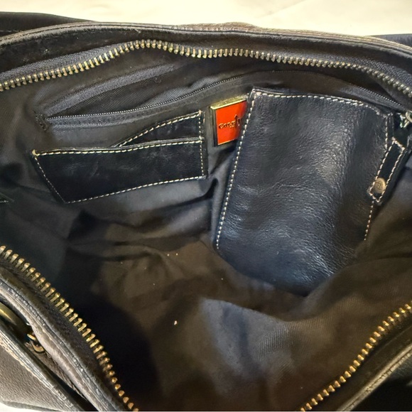 Cole Haan Brown Leather Shoulder Bag with Brass Hardware - Picture 7 of 8